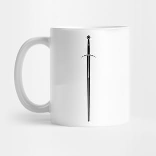 Hand and a half sword / Bastard sword (black) Mug